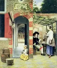 Hooch, Pieter de: The Courtyard of a House in Delft