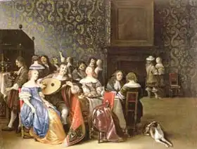 Palamedesz, Anthonie: Elegant company merrymaking in an interior