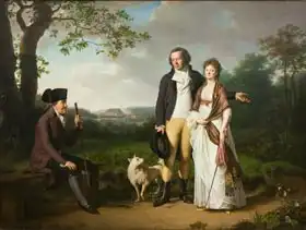 Juel, Jens: Ryberg with his Son Johan Christian and his Daughter-in-Law Engelke, nA?e Falbe