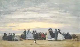 Boudin, Eugene Louis: The Beach at Villerville