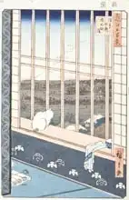 Hiroshige, Ando or Utagawa: Asakusa Rice Fields and Festival of Torinomachi from the Series One Hundred Famous Views of Edo