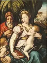 Italian school (16th century): The Holy Family with the Infant St John