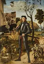 Carpaccio, Vittore: Young Knight in a landscape