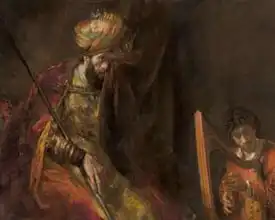 Rembrandt, van Rijn: David playing on the harp before Saul, 1658-59