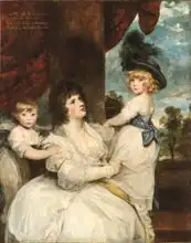 Reynolds, Joshua: Portrait of Jane, Countess of Harrington, with her Sons, the Viscount Petersham and the Honorable Lincoln Stanhope, 1786-7