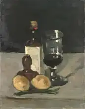 Cézanne, Paul: Still Life with Bottle, Glass, and Lemons, 1867-9