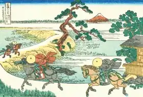 Hokusai, Katsushika: Village of Sekiya at Sumida river