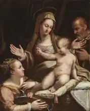 Fontana, Lavinia: The Holy Family with Saint Catherine of Alexandria