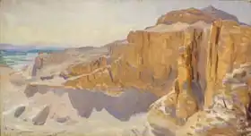 Sargent, John Singer: Cliffs at Deir el Bahri, Egypt, 1890-91