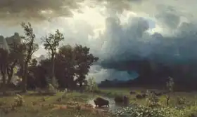 Bierstadt, Albert: Buffalo Trail: The Impending Storm