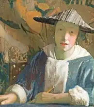 Vermeer, Jan: Young Girl with a Flute, c.1665-70