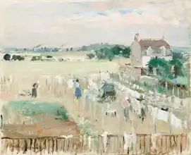 Morisot, Berthe: Hanging the Laundry out to Dry