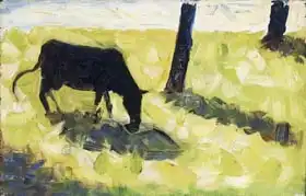 Seurat, Georges: Black Cow in a Meadow