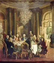 Menzel, Adolph: Dinner Table at Sanssouci