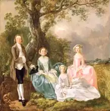 Gainsborough, Thomas: Mr and Mrs John Gravenor and their Daughters, Elizabeth and Ann