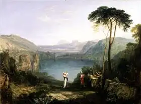 Turner, William: Lake Avernus: Aeneas and the Cumaean Sibyl, c.1814-5