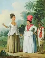 Brunias, Agostino: West Indian Women of Colour, with a Child and Black Servant
