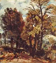 Constable, John: Sketch of a Lane at East Bergholt