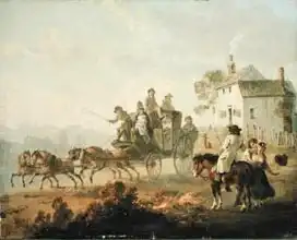 Ibbetson, Julius Caesar: A Stage Coach on a Country Road