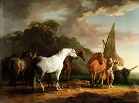 Gilpin, Sawrey: Gulliver Taking his Final Leave of the Land of the Houyhnhnms