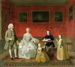 English school (18th century): The Buckley-Boar Family, c.1758-60