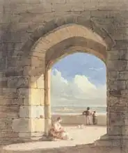 Varley, John: An Arch at Holy Island, Northumberland