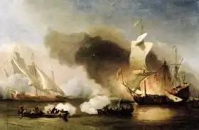 Velde, Willem van de: An Action off the Barbary Coast with Galleys and English Ships