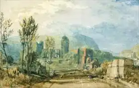 Turner, William: Tours, Sunset: Looking Backwards, c.1826-30